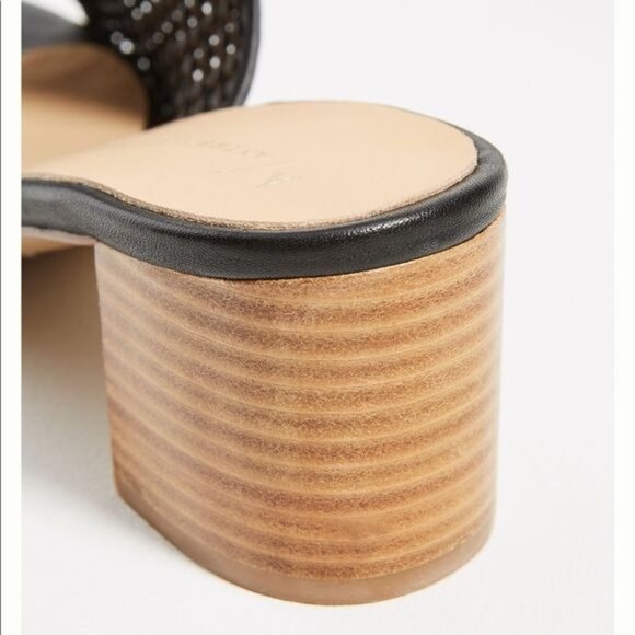 Anthropologie Lydia Woven Heeled Sandals in Black Size 41 EUC - Picture 4 of 4
